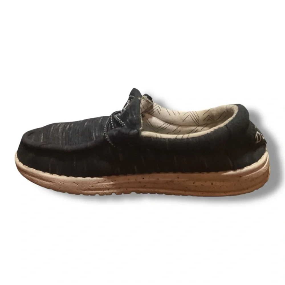 🖤 Hey Dude Wally Youth Stretch Black Slip-On Shoes‎ (YT3 | EU 35)